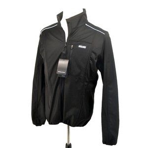 ARSUXEO Men's Full Zip Cycling Soft Shell Jacket‎ SIZE XL Black NWT